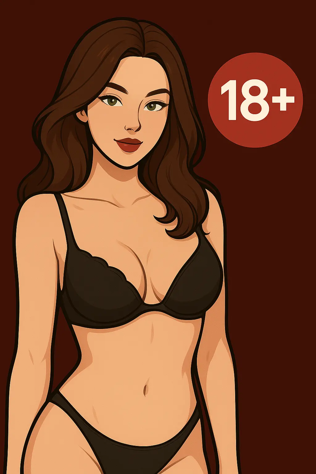 CUM2DATE Attractive woman illustration - 18+